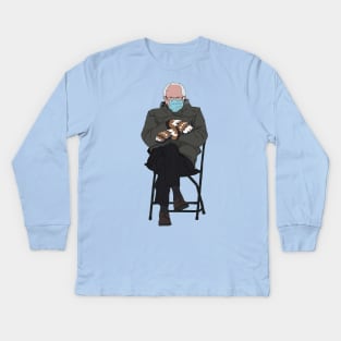 Bernie Sanders Biden Inauguration Meme Kids Long Sleeve T-Shirt